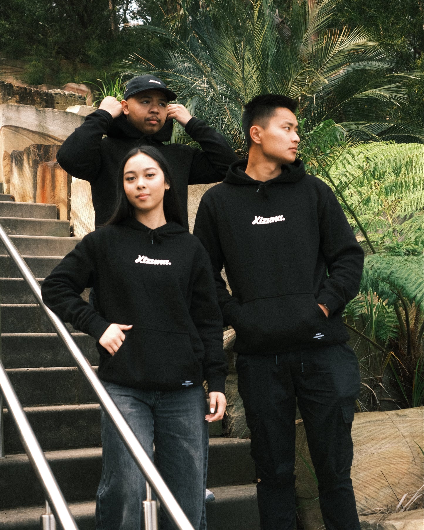 BLACK TEAM LOGO HOODIE